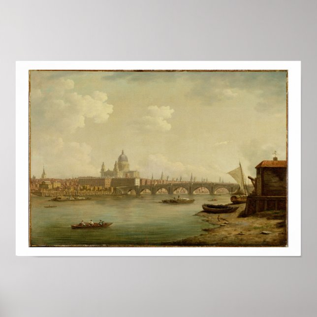 Poster Ponte Paul e Blackfriars, Londres, c.1770- (Frente)