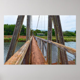 Poster Ponte Pênsil de Hanapepe, Kauai, Havaí