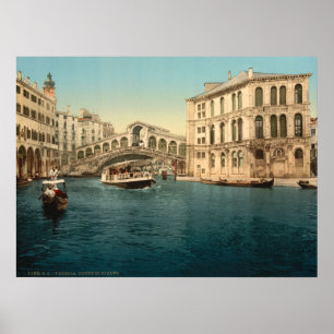 Pôster Ponte Rialto e Grande Canal, Veneza, Itália