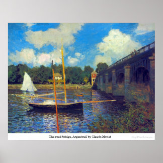 Pôster Ponte rodoviária, Argenteuil, por Claude Monet