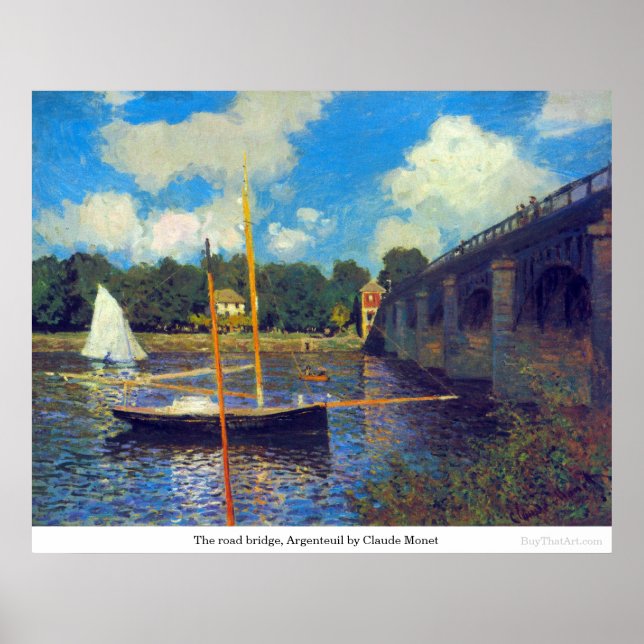 Pôster Ponte rodoviária, Argenteuil, por Claude Monet (Frente)