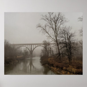Poster Ponte Rodoviária de Estação no Nevoeiro (cor)