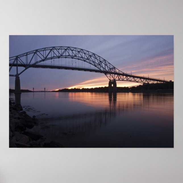 Poster Ponte Sagamore sobre o canal de Cape Cod, (Frente)