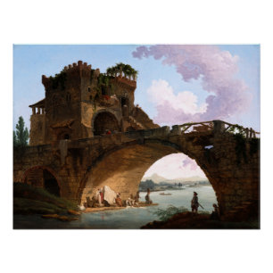 Pôster Ponte Salario de Hubert Robert