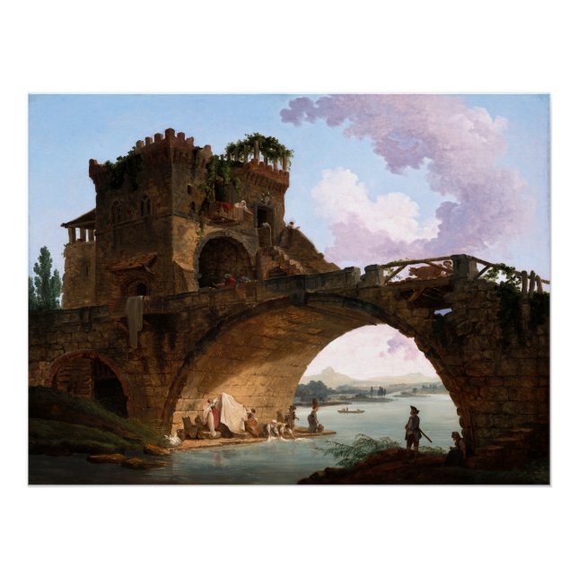 Pôster Ponte Salario de Hubert Robert (Frente)
