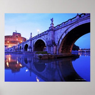 Pôster Ponte Sant Angelo e Castel Sant Angelo sobre