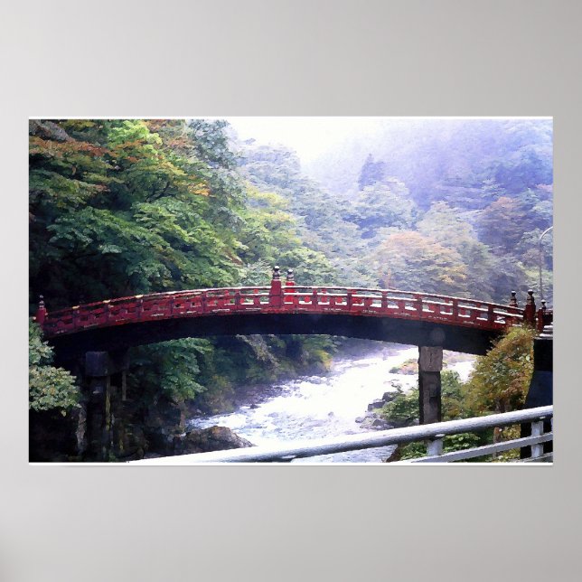 Pôster Ponte Shinkyo, Nikko, Japão (Frente)