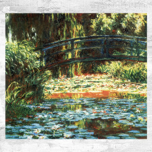 Pôster Ponte sobre a lagoa de Waterlily por Claude Monet