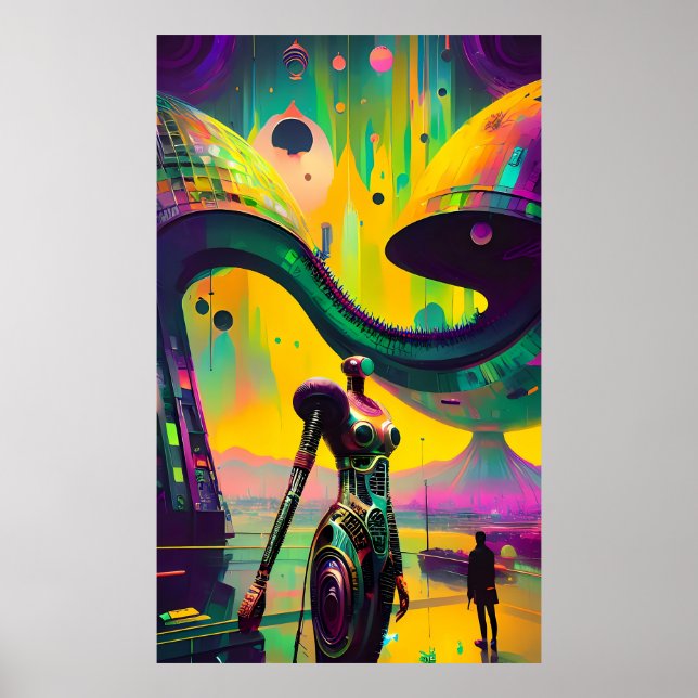 Poster Ponte sobre o Robô Kwai Ken Gage Sci-Fi (Frente)