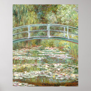 Poster Ponte sobre uma Lagoa de Nenúfares por Claude Mone