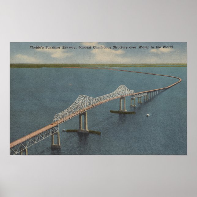 Poster Ponte Sunshine Skyway da Flórida (Frente)