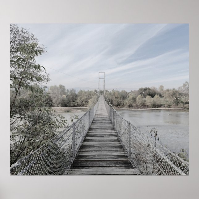 Poster Ponte suspensa sobre o rio (Frente)