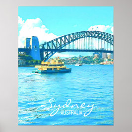Poster Ponte Sydney Ferry Harbor