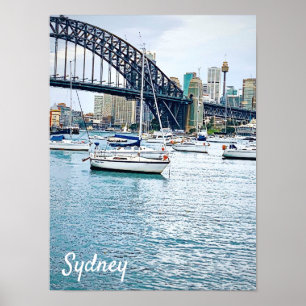 Poster Ponte Sydney Harbor com iates