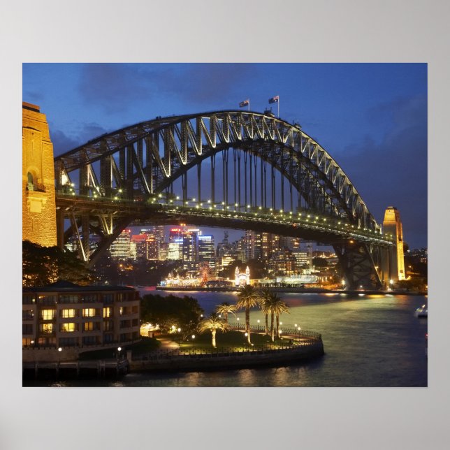 Poster Ponte Sydney Harbor e Hotel Park Hyatt Sydney (Frente)