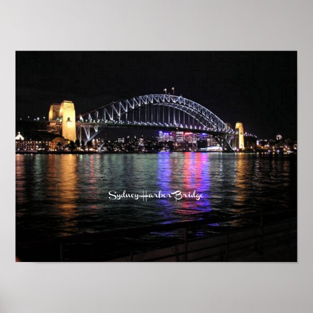 Poster Ponte Sydney Harbor, rotulada (Frente)