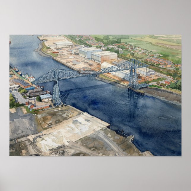 Poster Ponte Transportadora de Middlesborough (Frente)