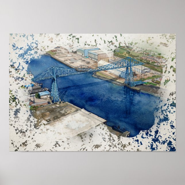 Poster Ponte Transportadora de Middlesborough (Frente)