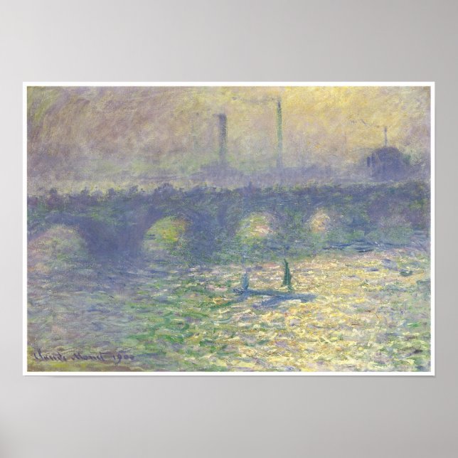 Pôster Ponte Waterloo, 1899-1900 (Frente)