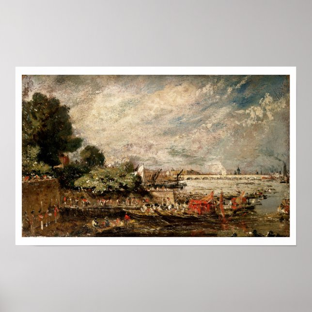 Pôster Ponte Waterloo de cima de Whitehall Stairs, c.181 (Frente)