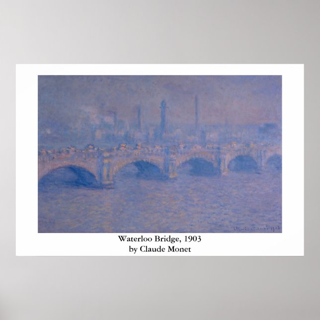 Poster Ponte Waterloo de Claude Monet (Frente)