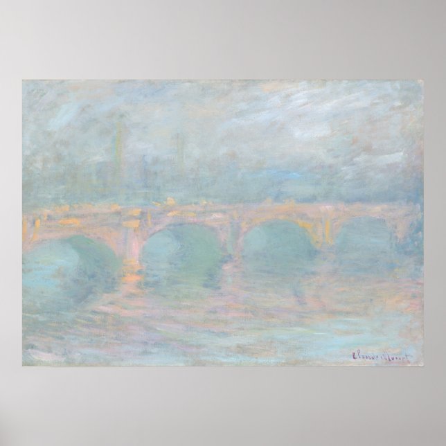 Poster Ponte Waterloo no Sunset - Claude Monet Fine Art (Frente)
