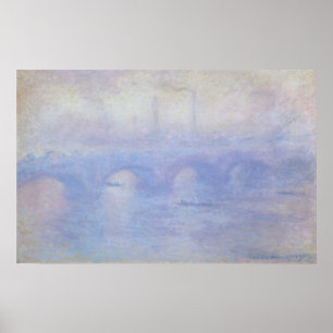 Poster Ponte Waterloo por Claude Monet Impressionismo Art