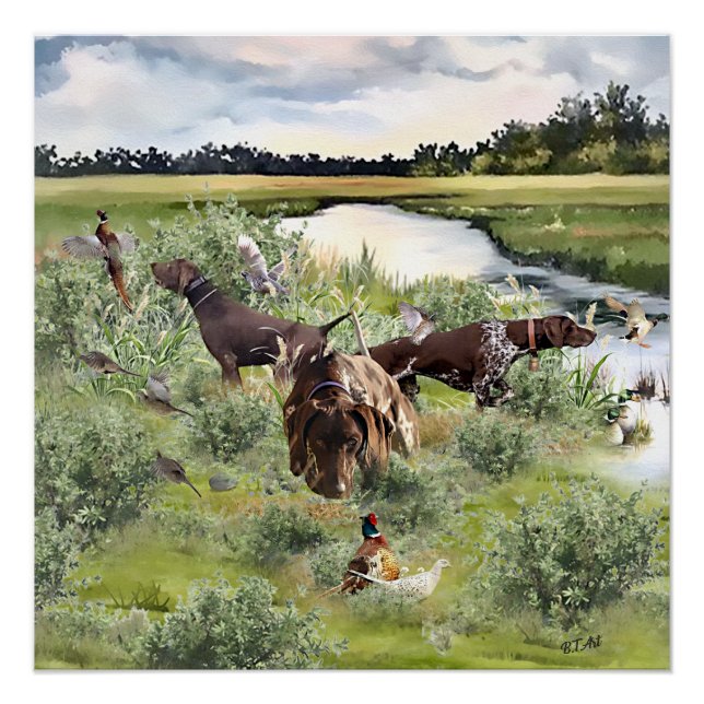 Pôster Ponteiro curto alemão (Frente)