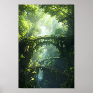 Poster Pontes da Canopia Esmeralda - Floresta Esmagadora