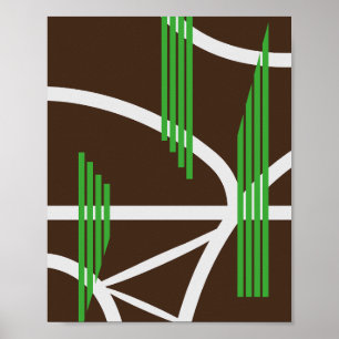 Poster Pontes e Caminhos em Forma Abstrata