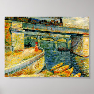 Poster Pontes Van Gogh através do Sena em Asrienes