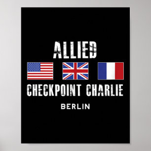 Poster Ponto de controlo Charlie Guerra Fria Muro de Berl