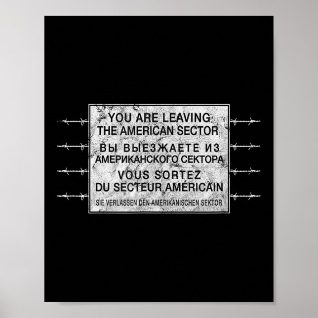 Poster Ponto de controlo Charlie Guerra Fria Muro de Berl (Frente)