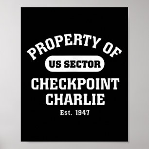 Poster Ponto de controlo Charlie Guerra Fria Muro de Berl
