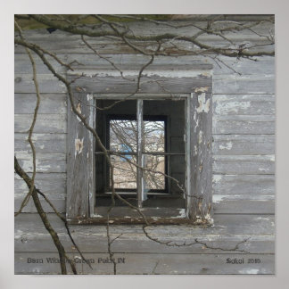 Pôster Ponto de Coroa da Janela do Barn IN