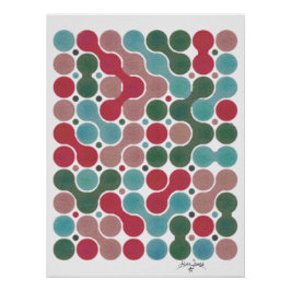 Pôster ponto de férias blob geométrico