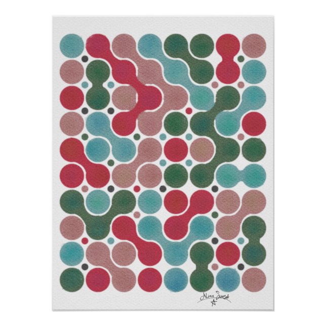 Pôster ponto de férias blob geométrico (Frente)