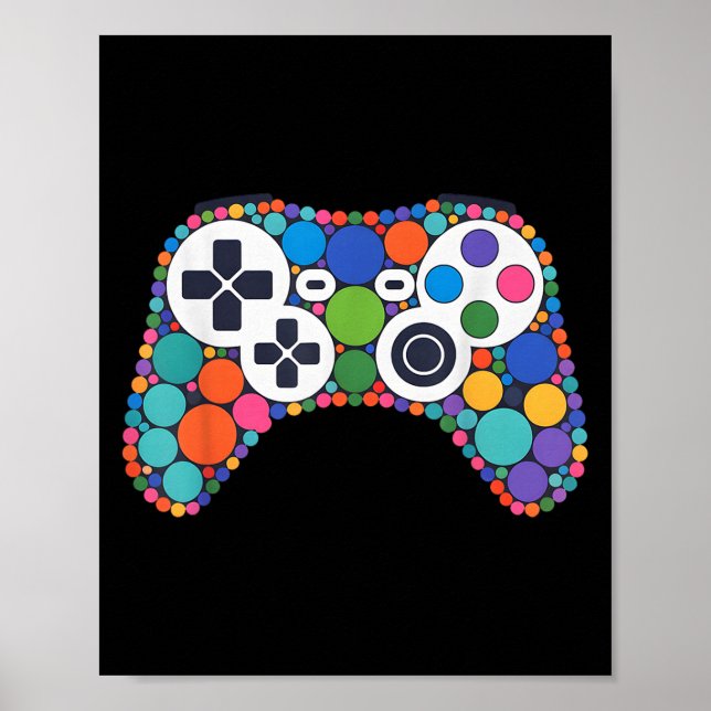 Poster Ponto de Gamers de vídeo de Bolinhas da controlado (Frente)