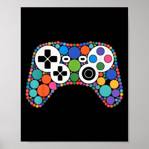 Poster Ponto de Gamers de vídeo de Bolinhas da controlado