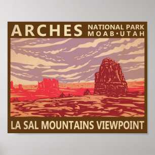 Poster Ponto de Vista das Montanhas La Sal do Parque Naci