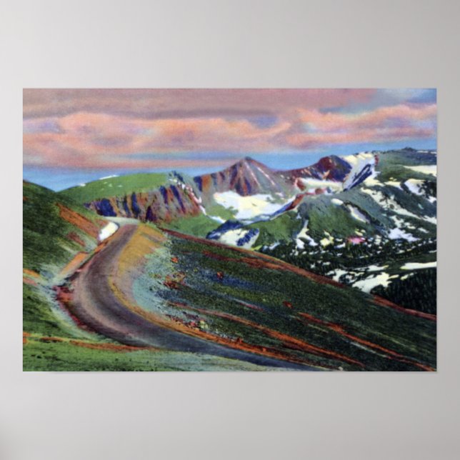 Poster Ponto Superior de Trilha Ridge Rd de Estes Park Co (Frente)