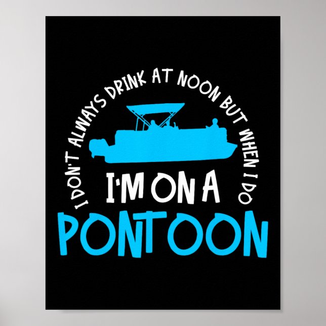 Poster Pontoon Captain Boating Lake Gift  (Frente)