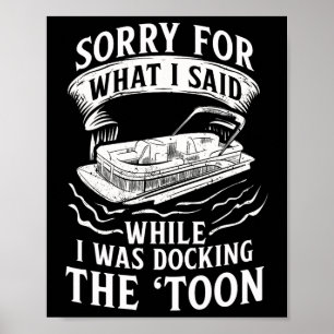 Poster Pontoon Pontooning Toon Pantoon Pontoon Boat Lake
