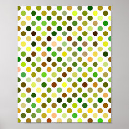 Poster Pontos Amarelos e Verde