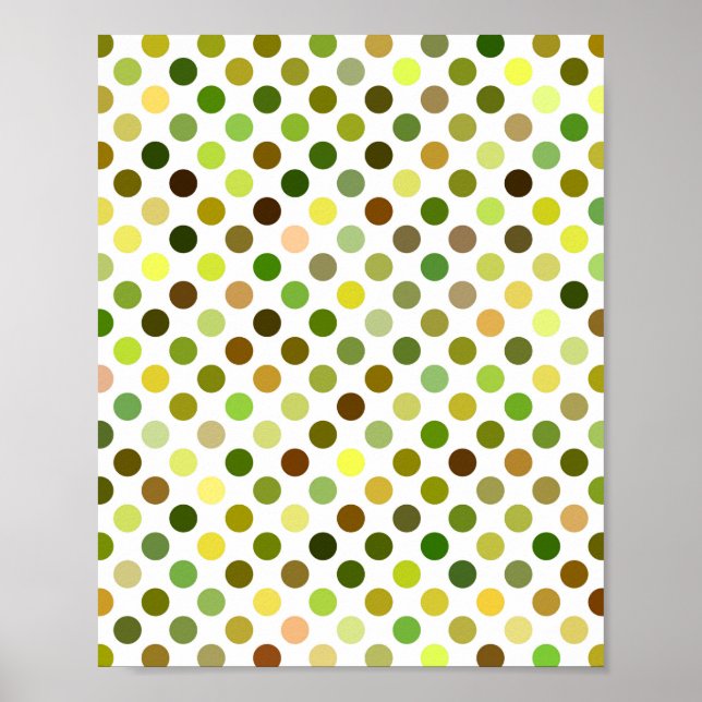 Poster Pontos Amarelos e Verde (Frente)