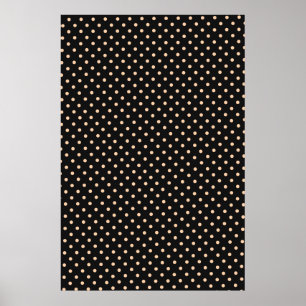 Poster Pontos de Bolinhas de Pêssego Damasco em um Fundo 