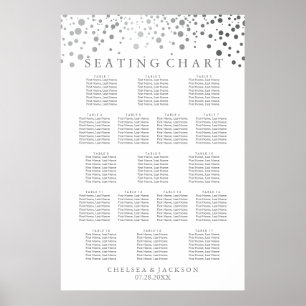 Poster Pontos de prata na moda - carta do assento (17)