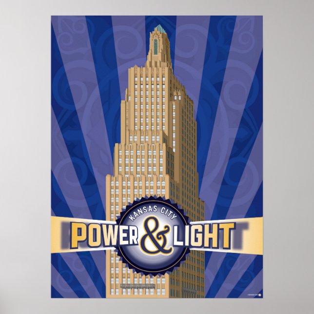 Poster Pontos de referência de Kansas City: KCPL - 18 x 2 (Frente)