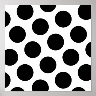 Poster Pontos diagonais pretos grandes