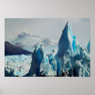 Poster Pontos do gelo na geleira andina de Perito Moreno